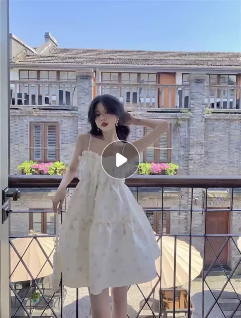Đầm Hai Dây Họa Tiết Hoa Thời Trang Hàn Quốc Cho Nữ | BigBuy360 - bigbuy360.vn