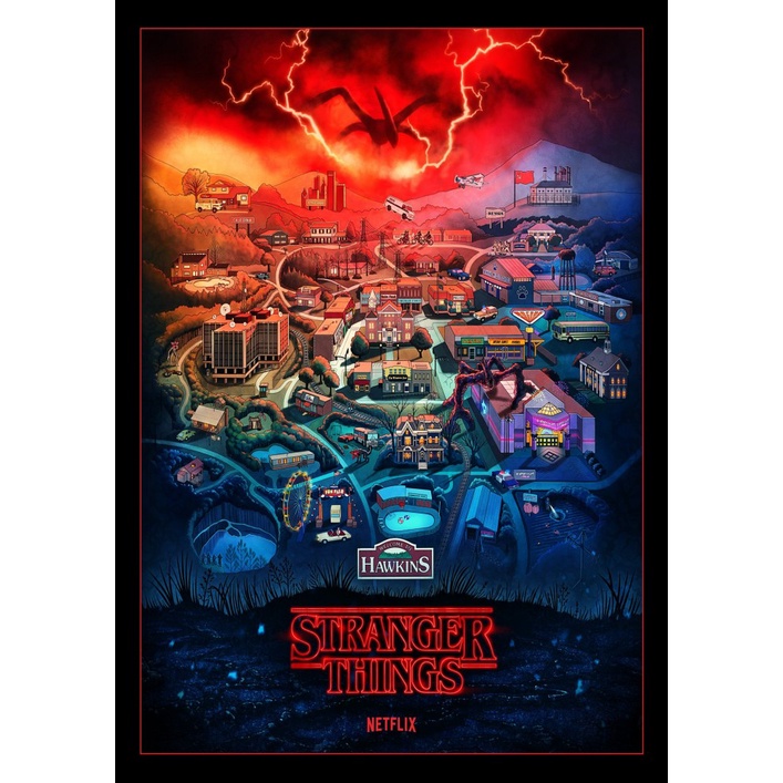 Áp Phích Dán Tường Trang Trí Hình Phim Stranger Things Season 1 2 3 4