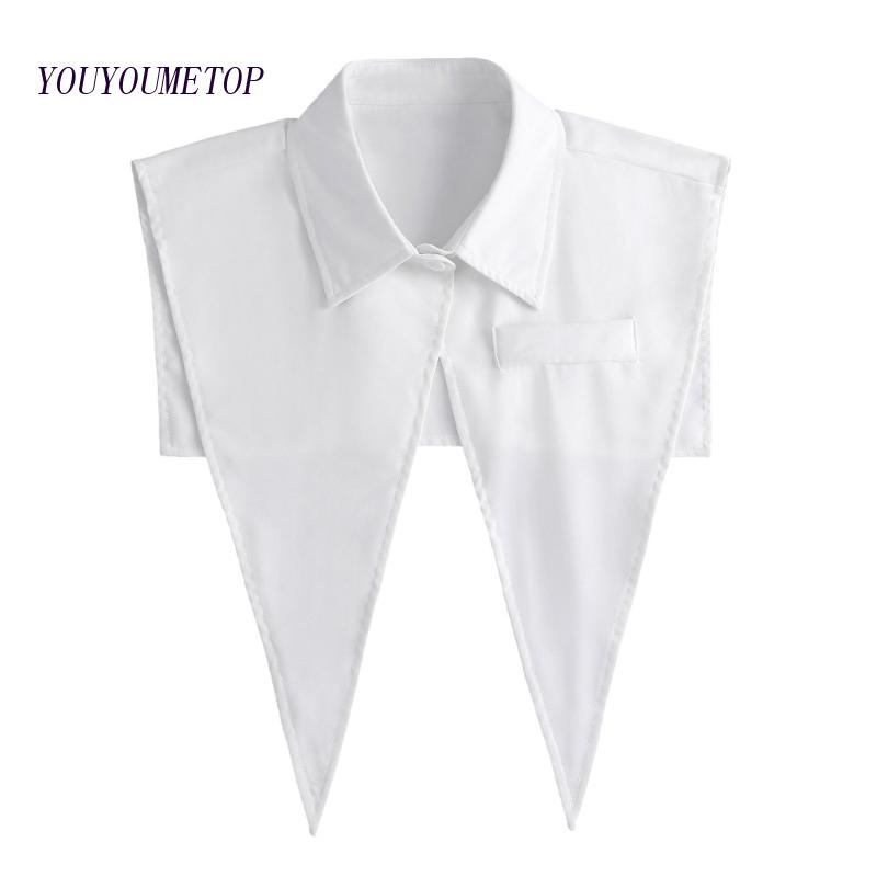 Youyo Áo Sơ Mi Giả Nửa Cổ Áo Rời Được Dáng Dài Dễ Mặc Cho Nữ