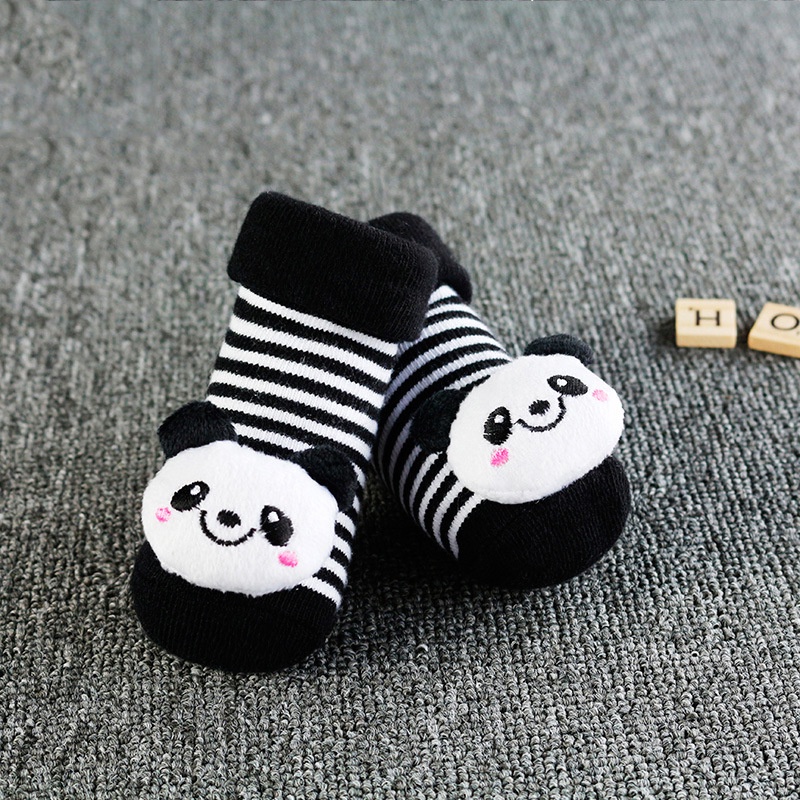 Vớ Cotton Cao Su Mềm Mại Thoáng Khí Chống Trượt In Hình Búp Bê Dễ Thương Cho Bé Sơ Sinh