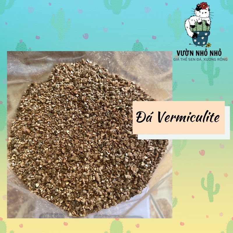 200gr Đá khoáng Vermiculite, Vơ-mi ươm mầm, gieo hạt, trộn giá thể trồng sen đá, xương rồng, lithops, rau, mọi loại cây