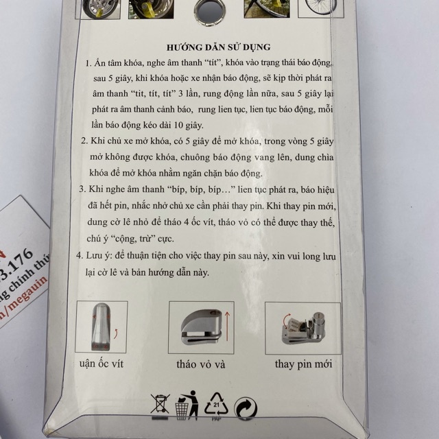 Khoá Đĩa Báo Động Chống Trộm