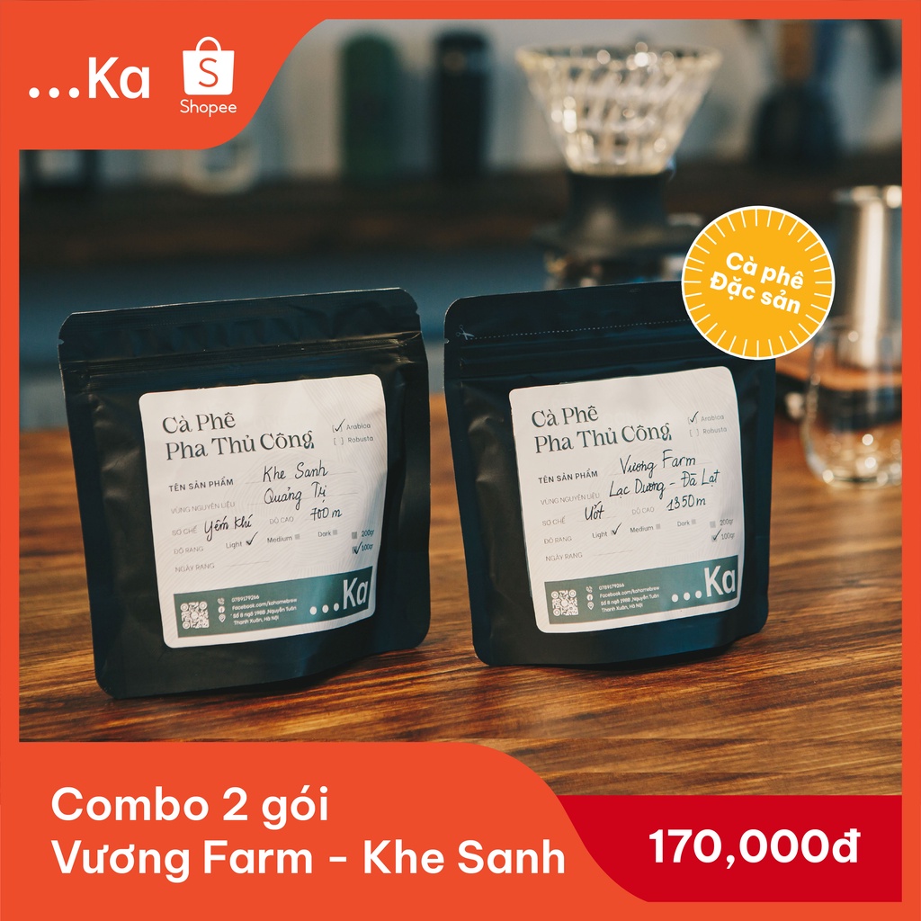 Cà phê pha thủ công Pour Over, Cà Phê chất lượng cao Vương Farm - Khe Sanh đạt giải nhì Amazing hương hoa quả chín 100g