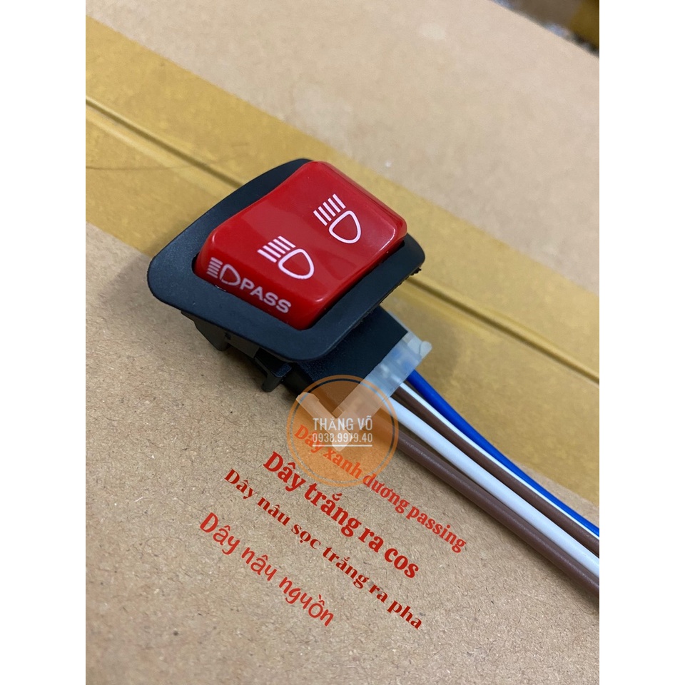 Nút passing, Công tắc passing đỏ lắp Vario Winner Airblade SH Vision Future Lead Sh mode Wave Blade