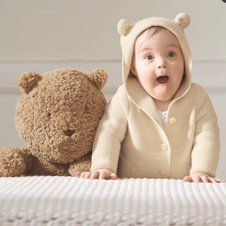 Áo len tai gấu dòng size nhí