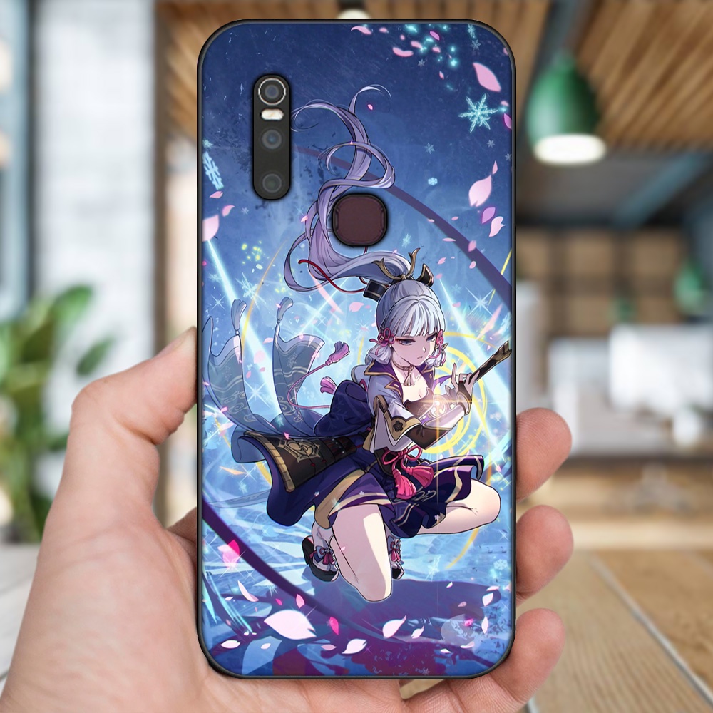 Ốp lưng Vivo V15 viền đen in hình Ayaka Genshin Impact