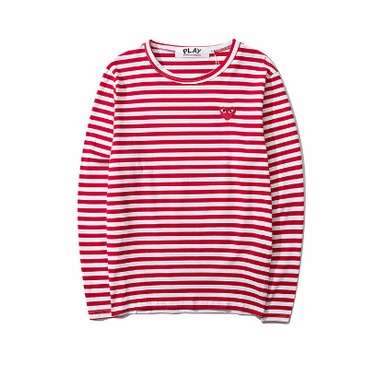 Chơi mới comme des garcons CDG Nam Nữ Áo thun dài tay Cotton nguyên chất