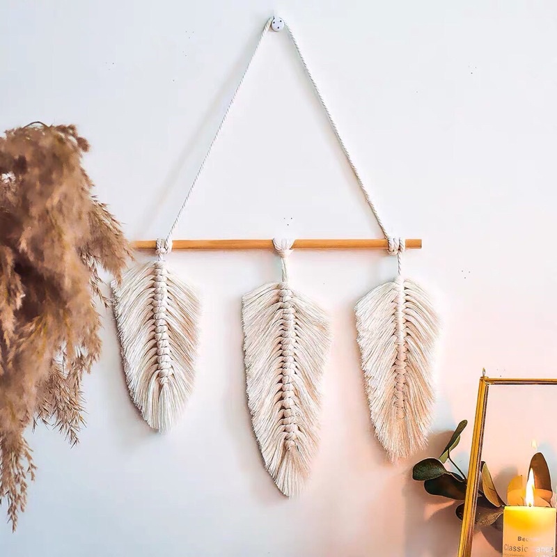 Rèm lá Macrame tết thủ công phong cách Bắc Âu đạo cụ chụp ảnh