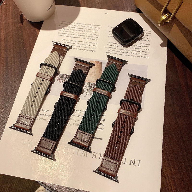 Dây Đeo nylon Chất Lượng Cao Cho Đồng Hồ Thông Minh apple watch 44mm 40mm 42mm 38mm 41mm 45mm iwatch series 3 5 se 6 7