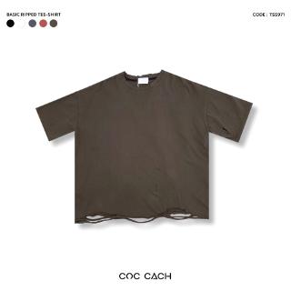 UNISEX Áo phông basic rách gấu TSS971