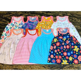 Váy sát nách bé gái cotton mát xuất dư size 10 đến 20 ký