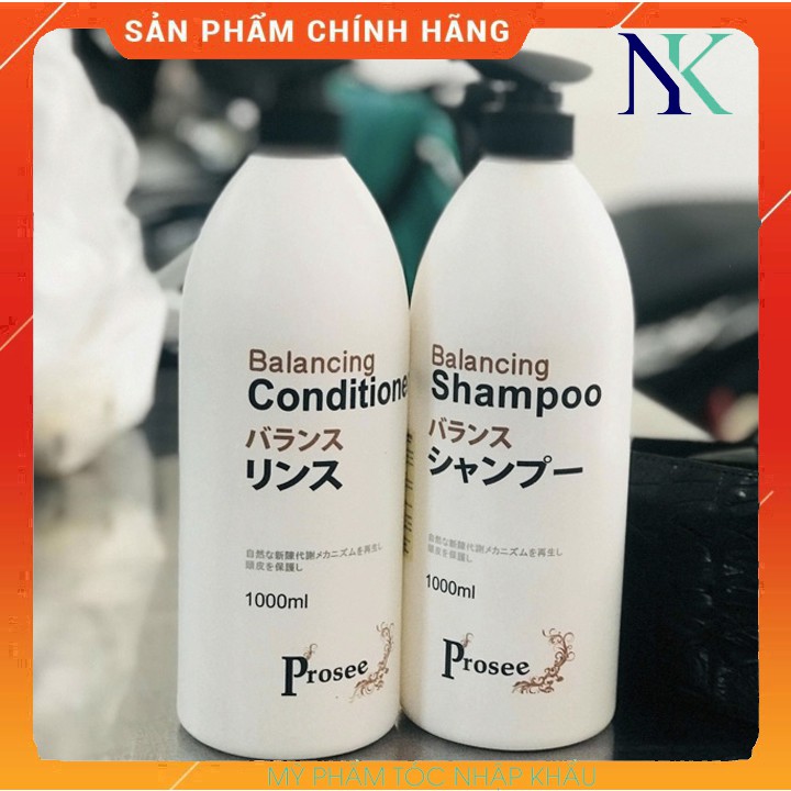 Dầu gội xã prosee dành cho tóc dầu, nhanh bết & gãy rụng balancing 1000ml