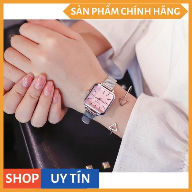 [NEW ARRIVAL] Đồng hồ nữ Ulzzang mặt vuông cá tính - HÀNG CHÍNH HÃNG - dây nhuyễn siêu mỏng