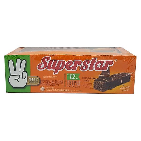 Bánh xốp socola Superstar hộp 12 cái