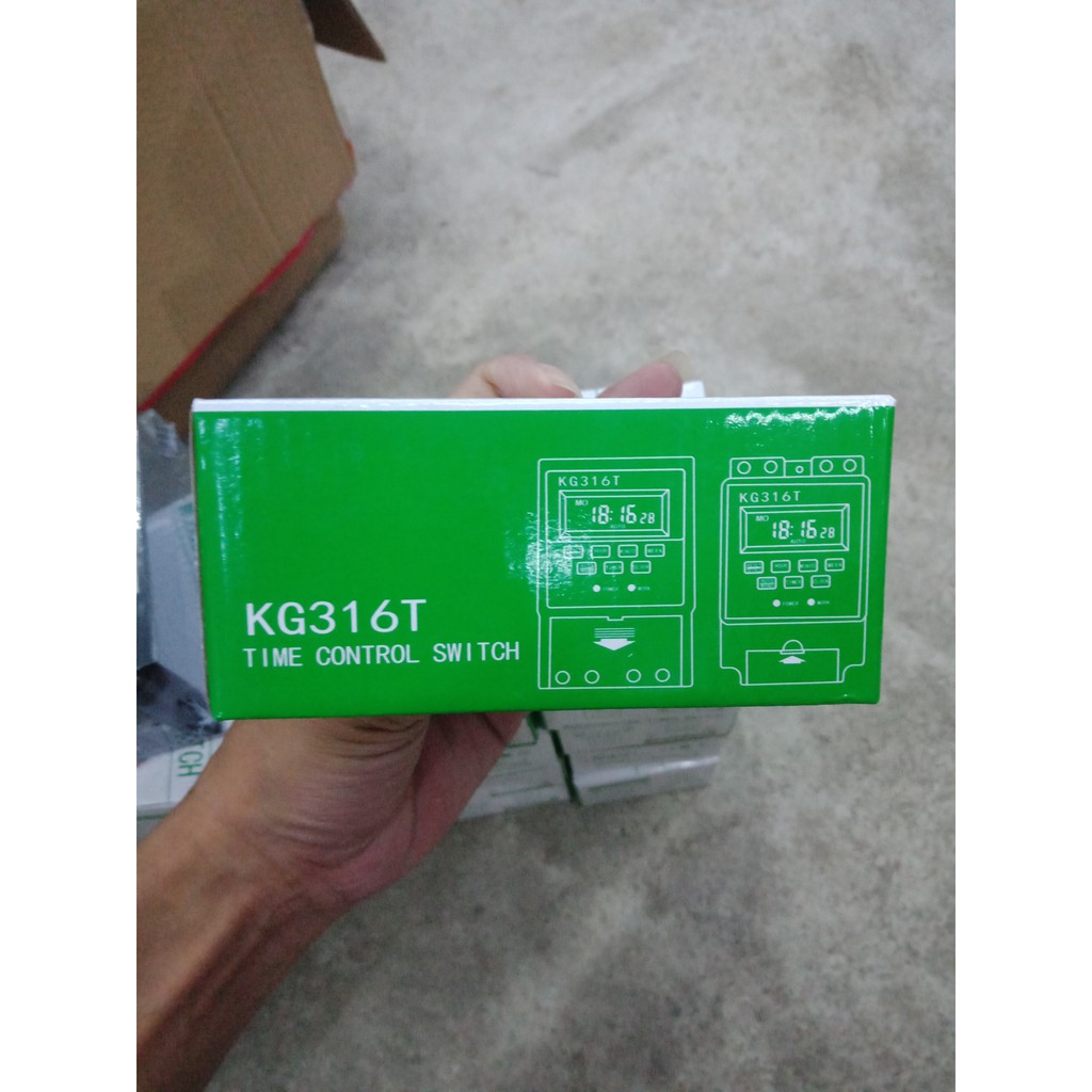 Công tắc hẹn giờ điện tử 16 chu kỳ on/off - KG316T (loại có biến áp cách ly) 220V, 25A