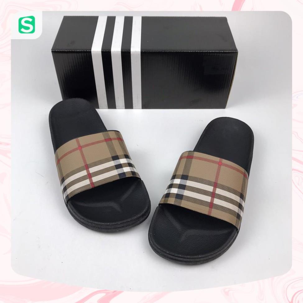 Hàng Loại 1 -  Dép Nam L..V đế đúc kẻ karo ,dép lê quai ngang nam họa tiết caro có 2 màu cho anh em