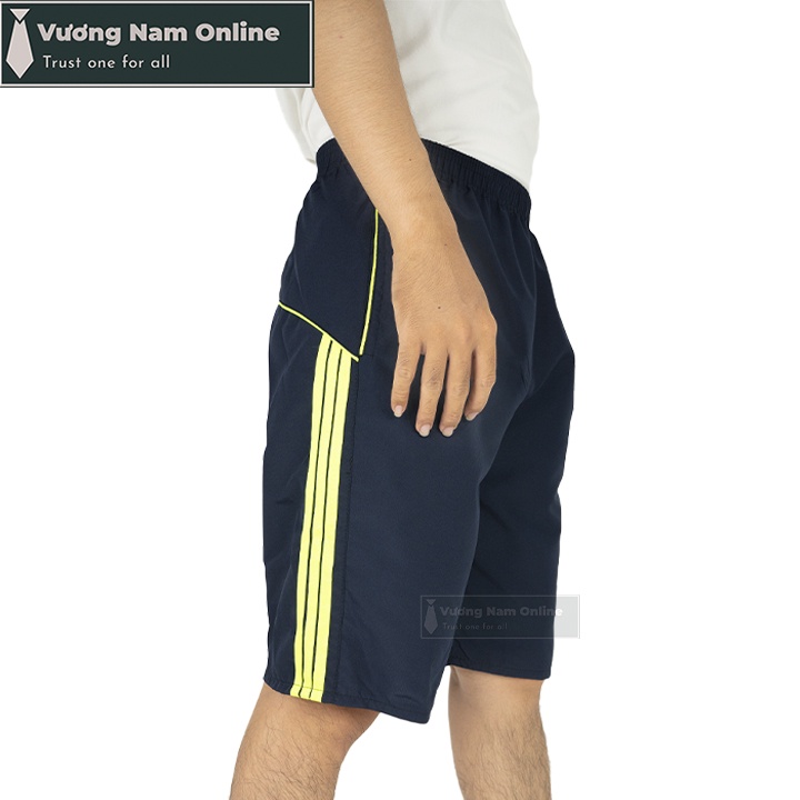 Quần đùi nam thể thao mặc nhà ngủ ống rộng vải dù đẹp có dây kéo khóa quần VN50G