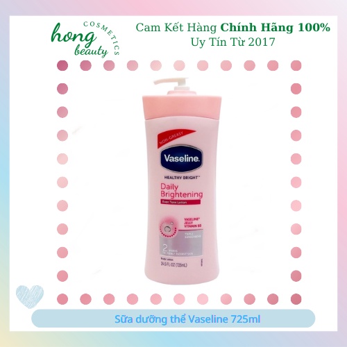 Sữa dưỡng thể Vaseline Healthy Bright Daily Brightening Even Tone Lotion 725ml
