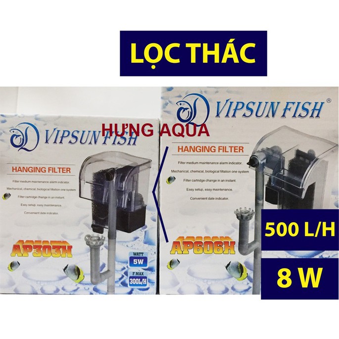 Lọc thác bể cá mini, lọc treo hồ cá bao gồm lọc váng VIPSUN/SOBO 303H