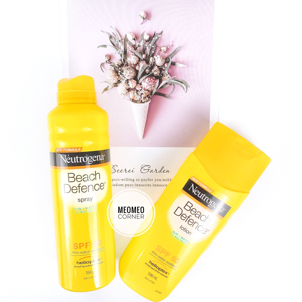 Chống Nắng Dạng Xịt & Dạng Kem đi biển Neutrogena Beach Defense Lotion SPF 50