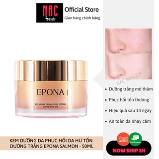 Kem Dưỡng Trắng - Phục Hồi Da Hư Tổn Chiết Xuất Dầu Cá Hồi Epona Premium Salmon Cream 50ml