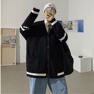 Áo cardigan nam form rộng, áo khoác nam mặc ngoài phối kẻ thời trang Unisex ulzzang