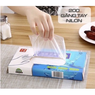 Găng tay nilon dùng 1 lần – hộp 200 cái