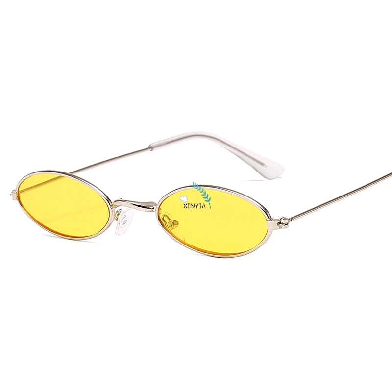 Kính râm hình bầu dục cỡ nhỏ thời trang vintage cho nam/nữ