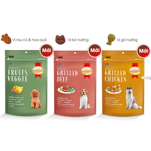 Bánh Snack SmartHeart 100gr bánh thưởng Cho Chó mèo thức ăn thưởng cho chó  - Lida Pet Shop