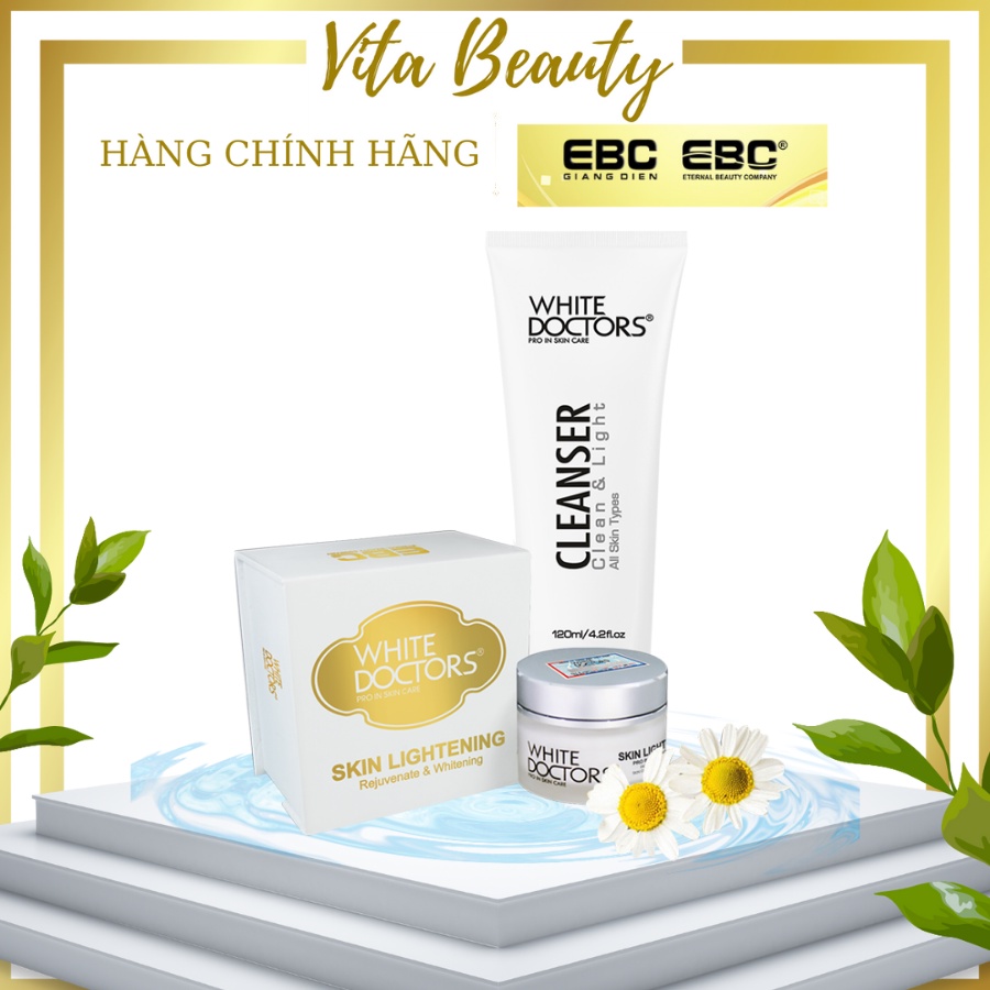 Bộ dưỡng trắng da mặt ban đêm White Doctors