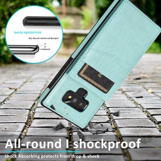 Ốp Điện Thoại Da Kèm Ngăn Đựng Thẻ Cho Samsung Galaxy Note 8/Note 9/Note 10/Note 10 Plus/Note 20/Note 20 Ultra