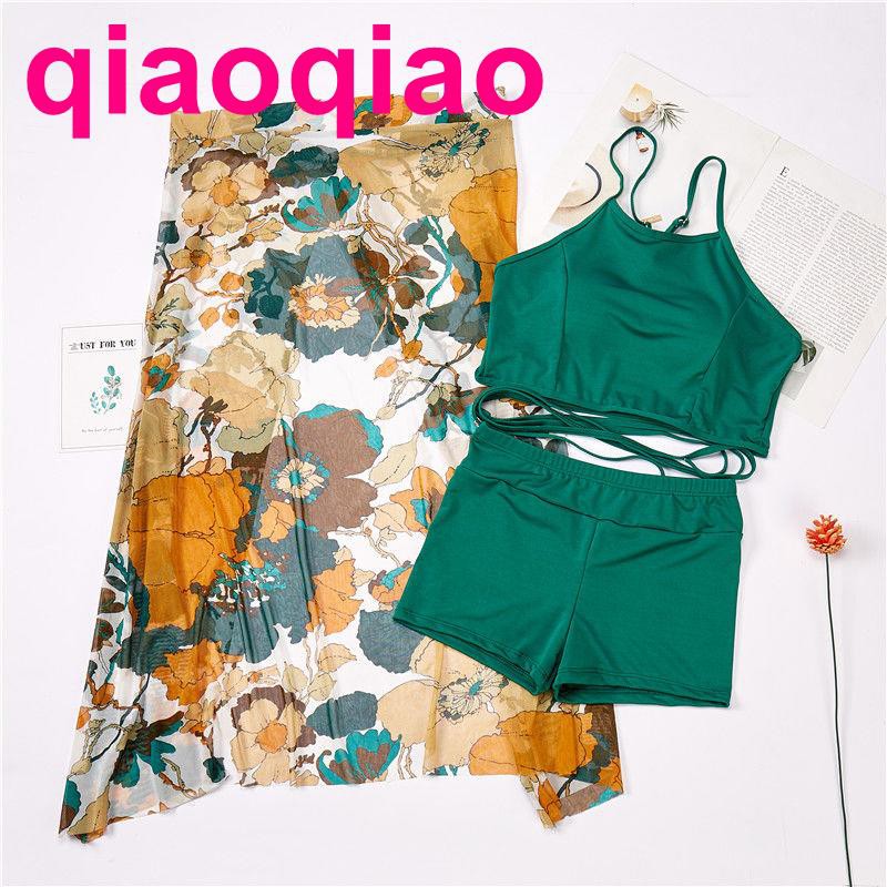 Set Đồ Tắm In Họa Tiết Hoa Phong Cách Hàn Quốc Dành Cho Nữ | BigBuy360 - bigbuy360.vn
