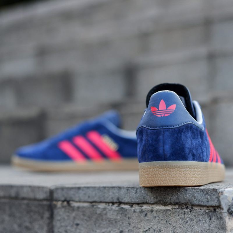 Giày Thể Thao Adidas Gazelle Màu Xanh Navy Đỏ Phong Cách Năng Động