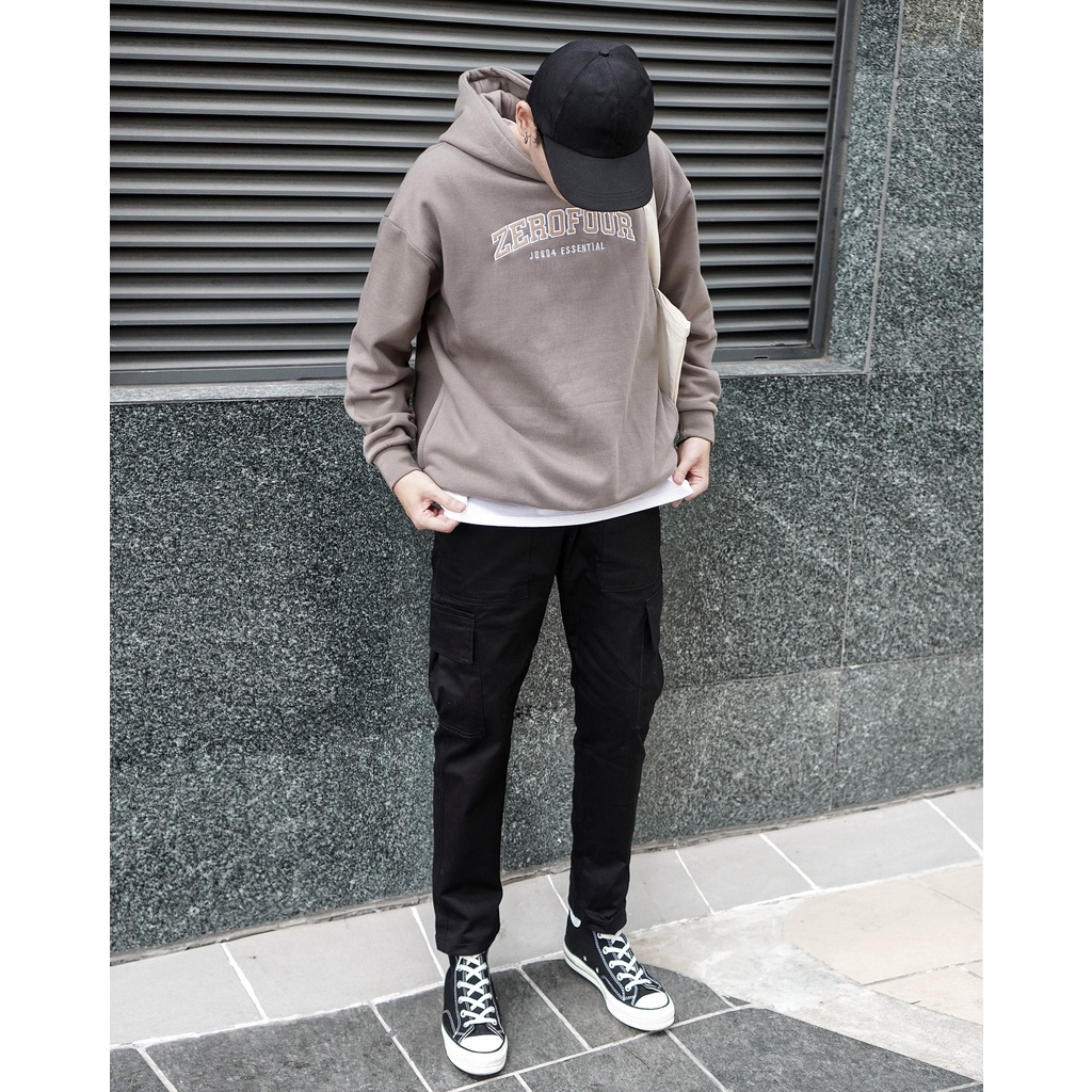 Áo Hoodie JOG04 - chất liệu thun nỉ 100% cotton , form dáng oversized ( hình thêu ZEROFOUR ) | WebRaoVat - webraovat.net.vn