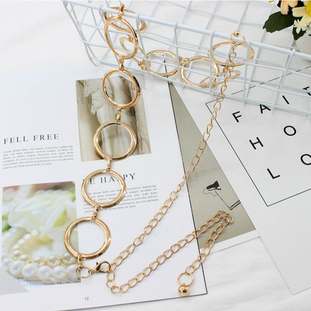 Thắt Lưng Dây Mắt Xích Tròn Thời Trang Cá Tính