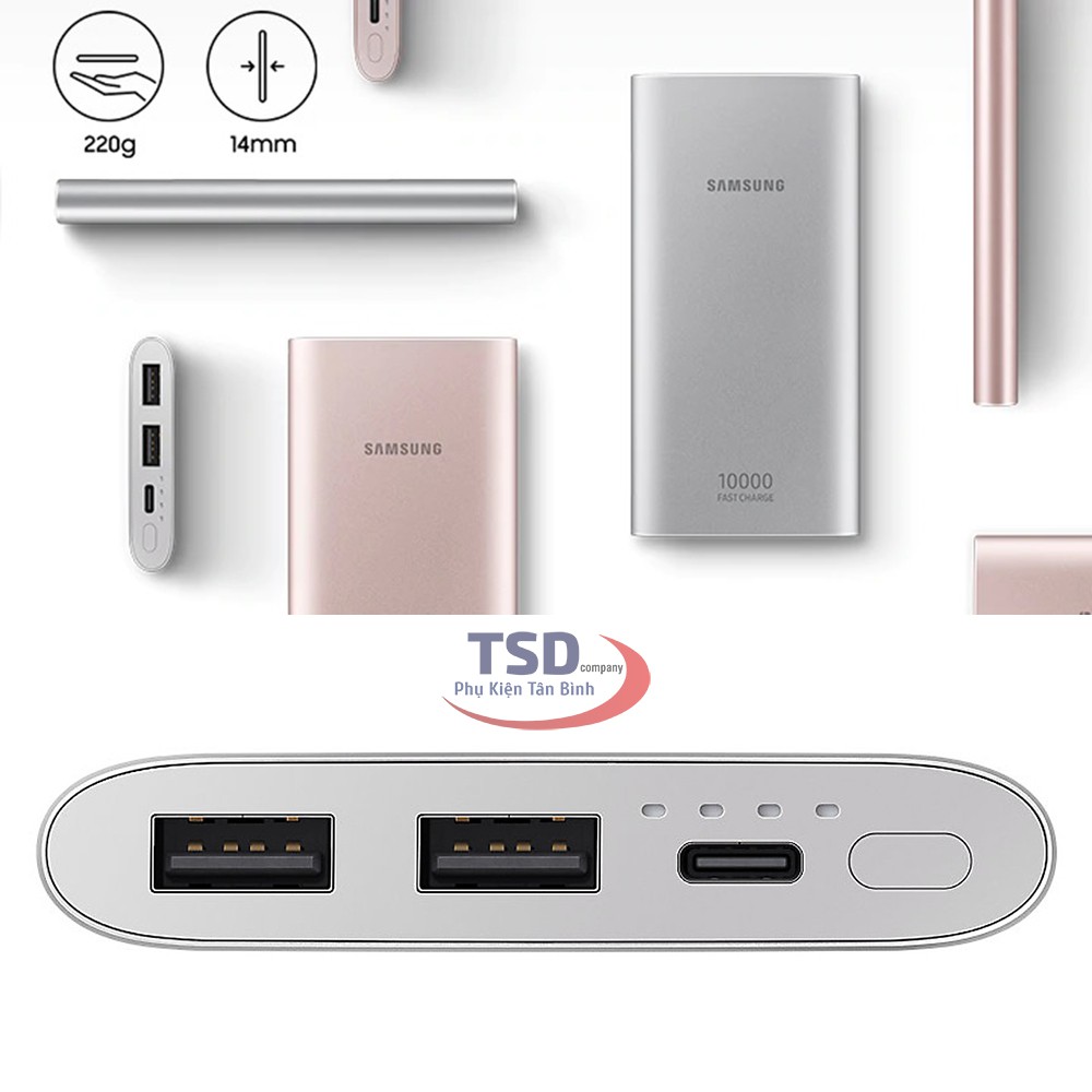 Pin sạc dự phòng Samsung 10000mAh EB-P1100 chính hãng cổng Type C hỗ trợ sạc nhanh quick charge