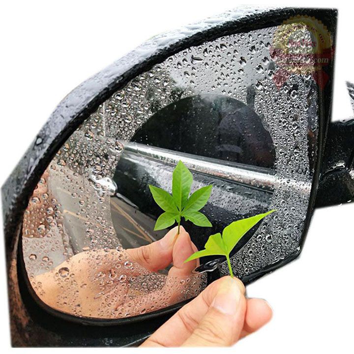 Miếng chống nước dán gương chiếu hậu xe hơi ô tô – Bộ 2 tấm công nghệ nano