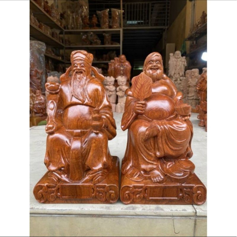 Tượng thần tài thổ địa gỗ hương