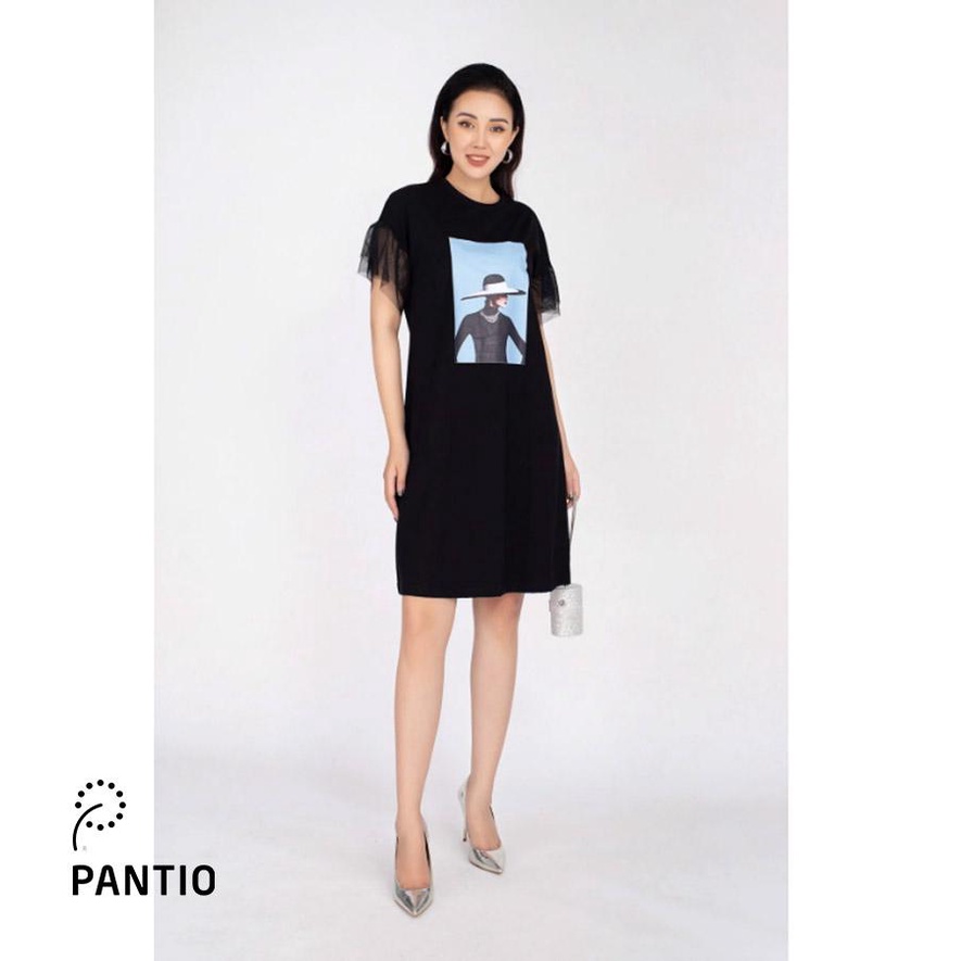 FDD5039 - Đầm thun công sở chất liệu Cotton tay ren - PANTIO