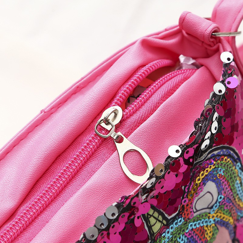 Túi đeo chéo đính kim sa lấp lánh xinh xắn dành cho bé gái