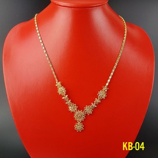 Kiềng bộ và hoa tai dát vàng 24k- KB04 Vũ khúc tình yêu
