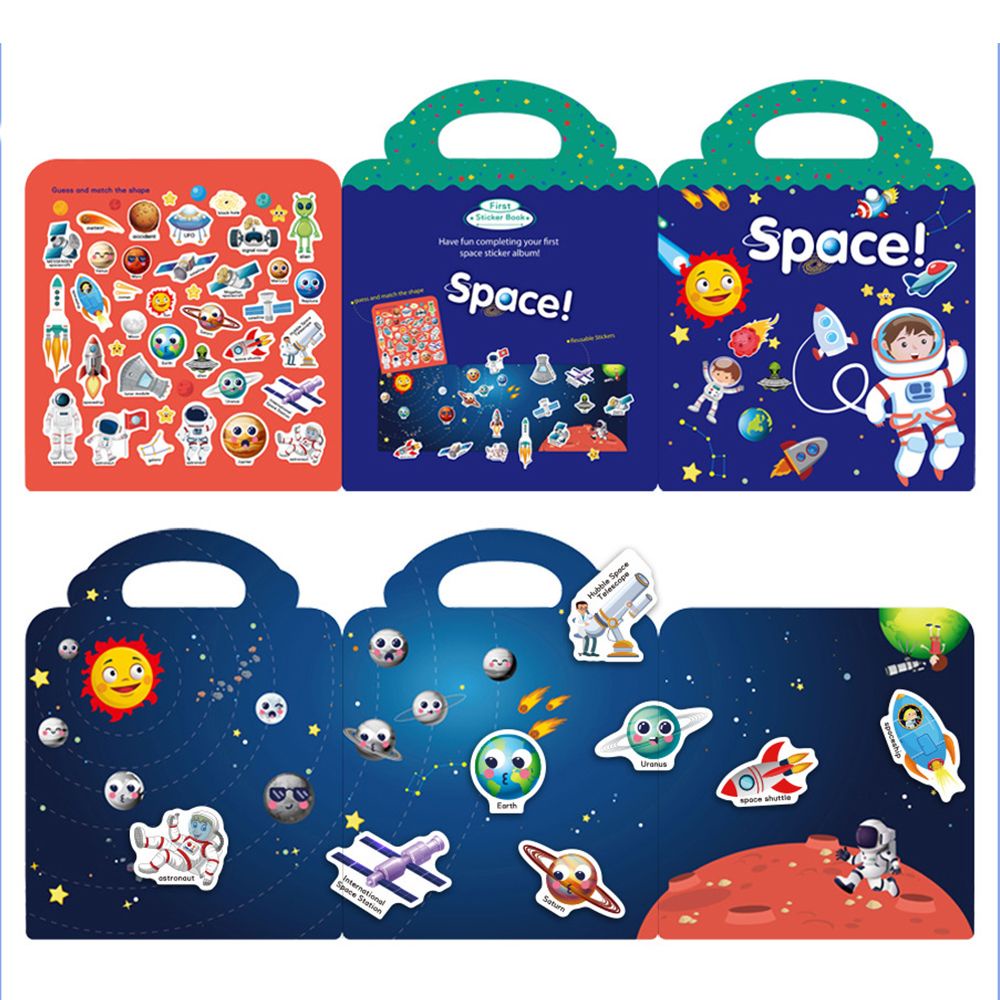 Album nhãn dán hình côn trùng hoạt hình vui nhộn có thể tái sử dụng cho bé