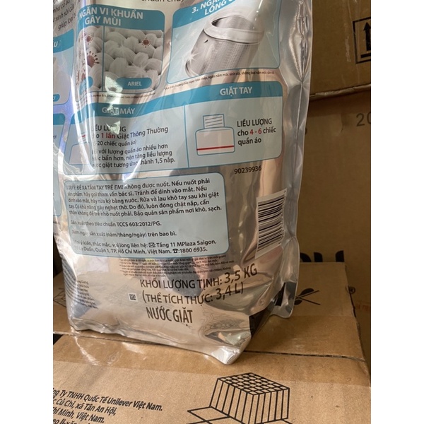 Nước Giặt Ariel Túi 3.2Kg và 3,6kg