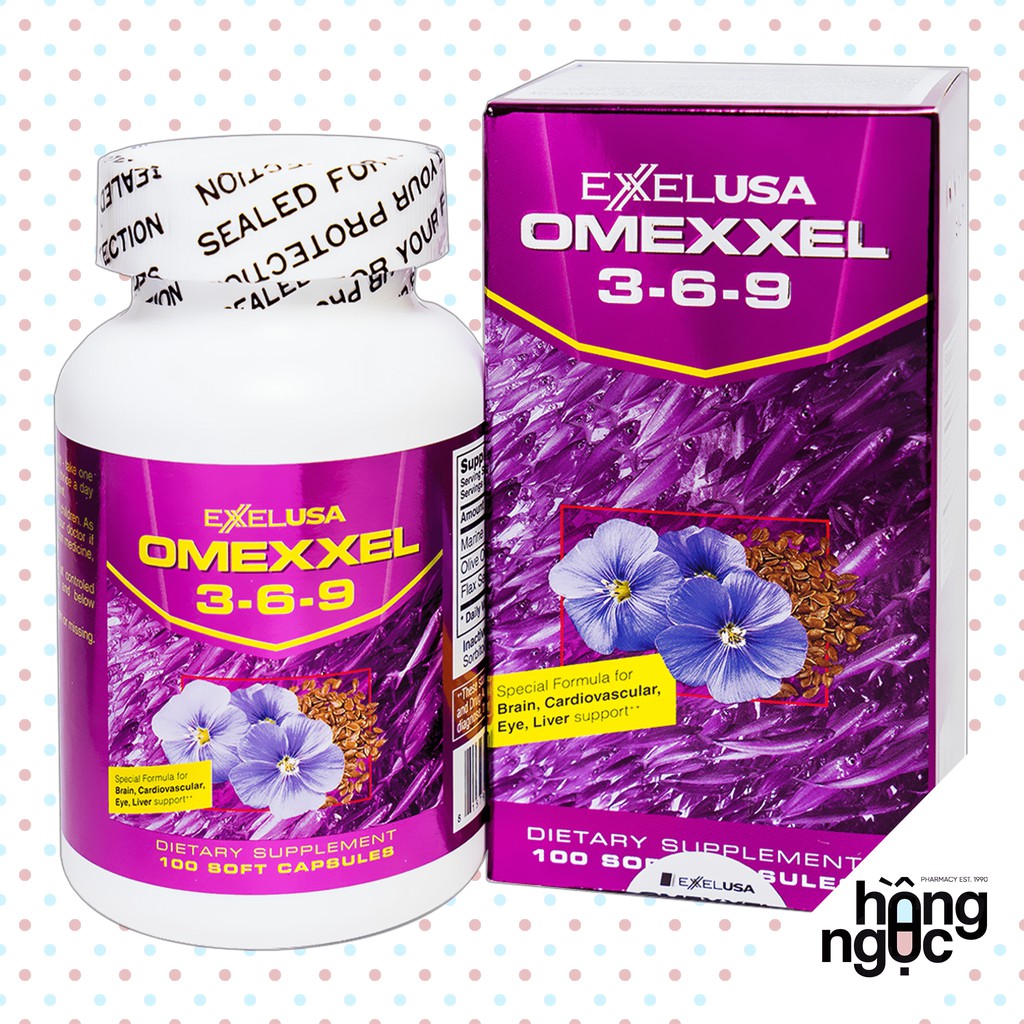 Viên uống Omega 3-6-9 Omexxel, bổ tim, bổ não, sáng mắt, đẹp da