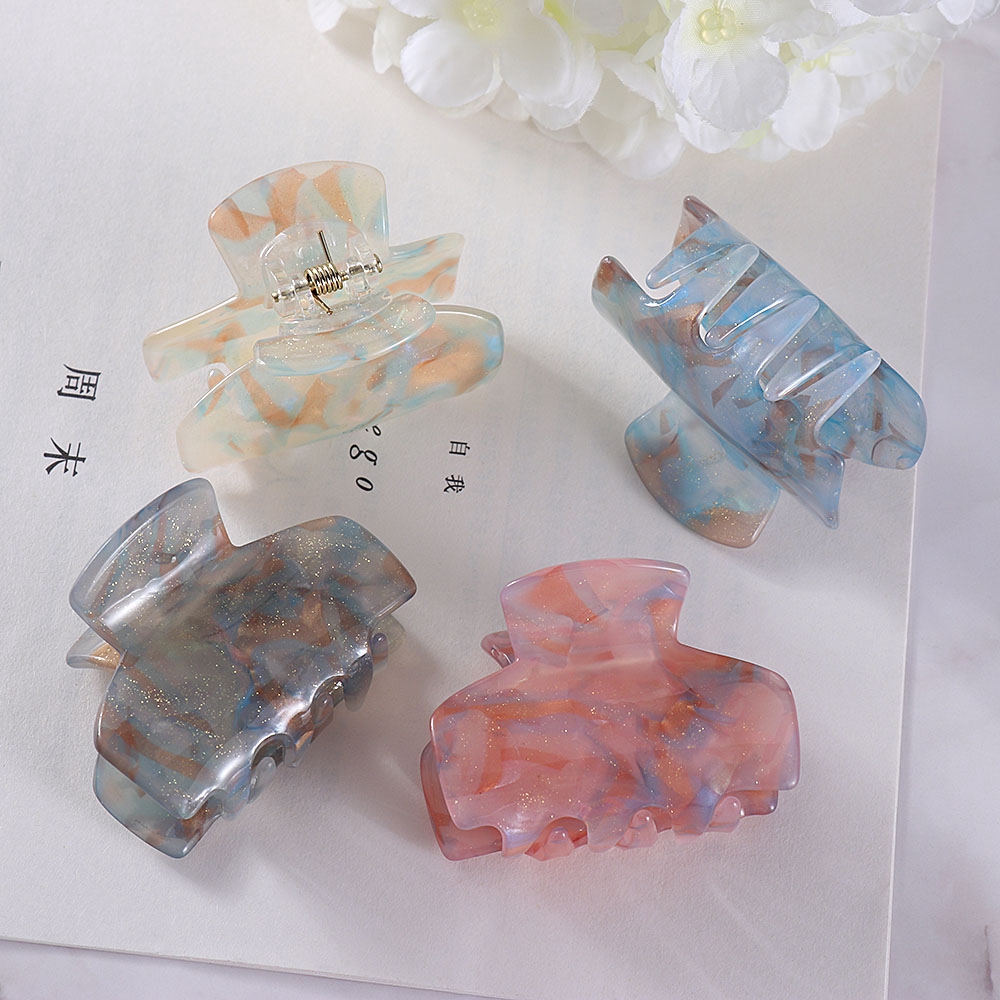 Kẹp Tóc Nhựa Dẻo Màu Sắc Ngọt Ngào Nữ Tính