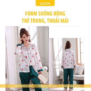 Bộ Ngủ Lụa Dài Tay Quảng Châu Cao Cấp [Video & Ảnh Thật]