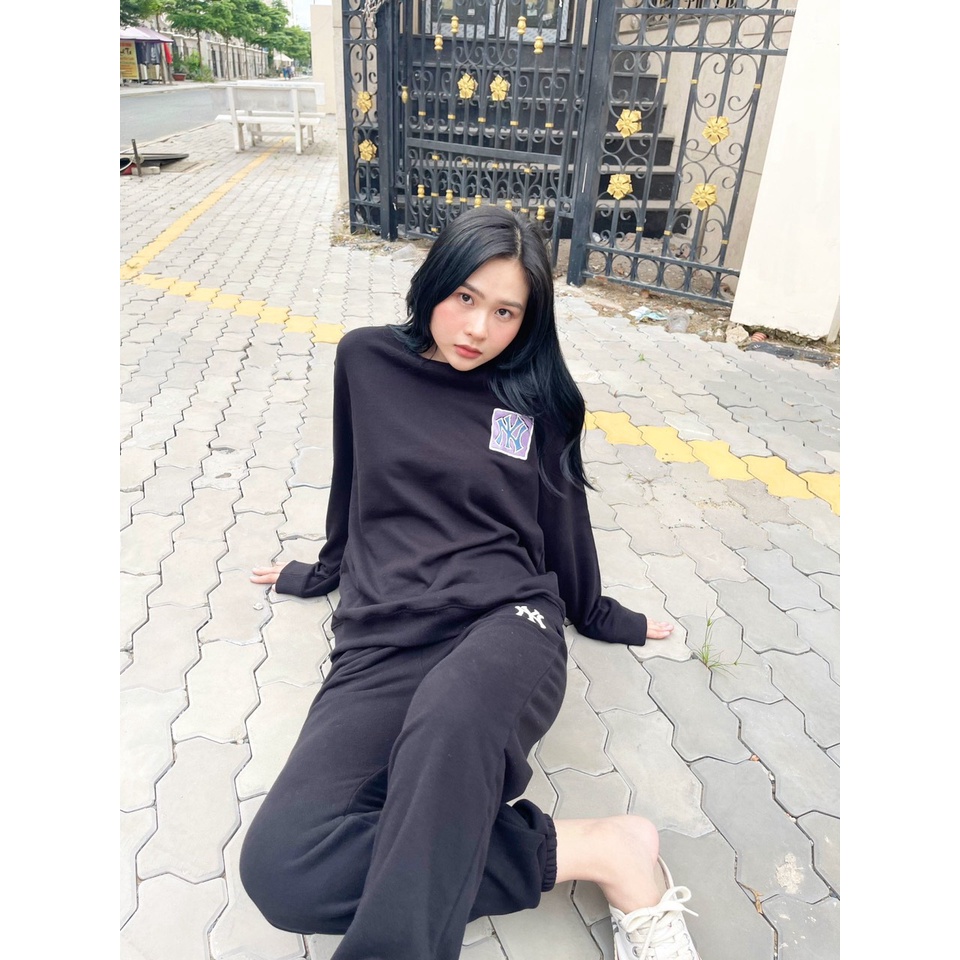 (HÀNG XUẤT XỊN) Quần dài đen bo nhỏ 1923 M//L//B LIKE BACK SQUARE PRINT SWEATSHIRTS BLACK  Made in V//N full-tag-code