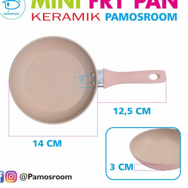 Drp Pamosroom Chảo Mini Chống Dính Họa Tiết Đá Cẩm Thạch 14cm