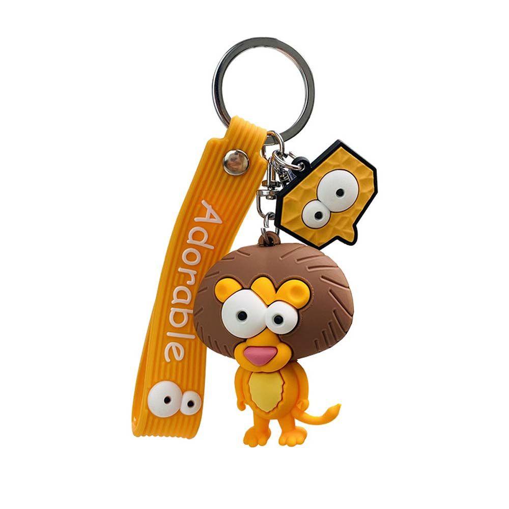 LANFY Móc Khóa Hình Sư Tử Hoạt Hình Handmade Dành Cho Nữ