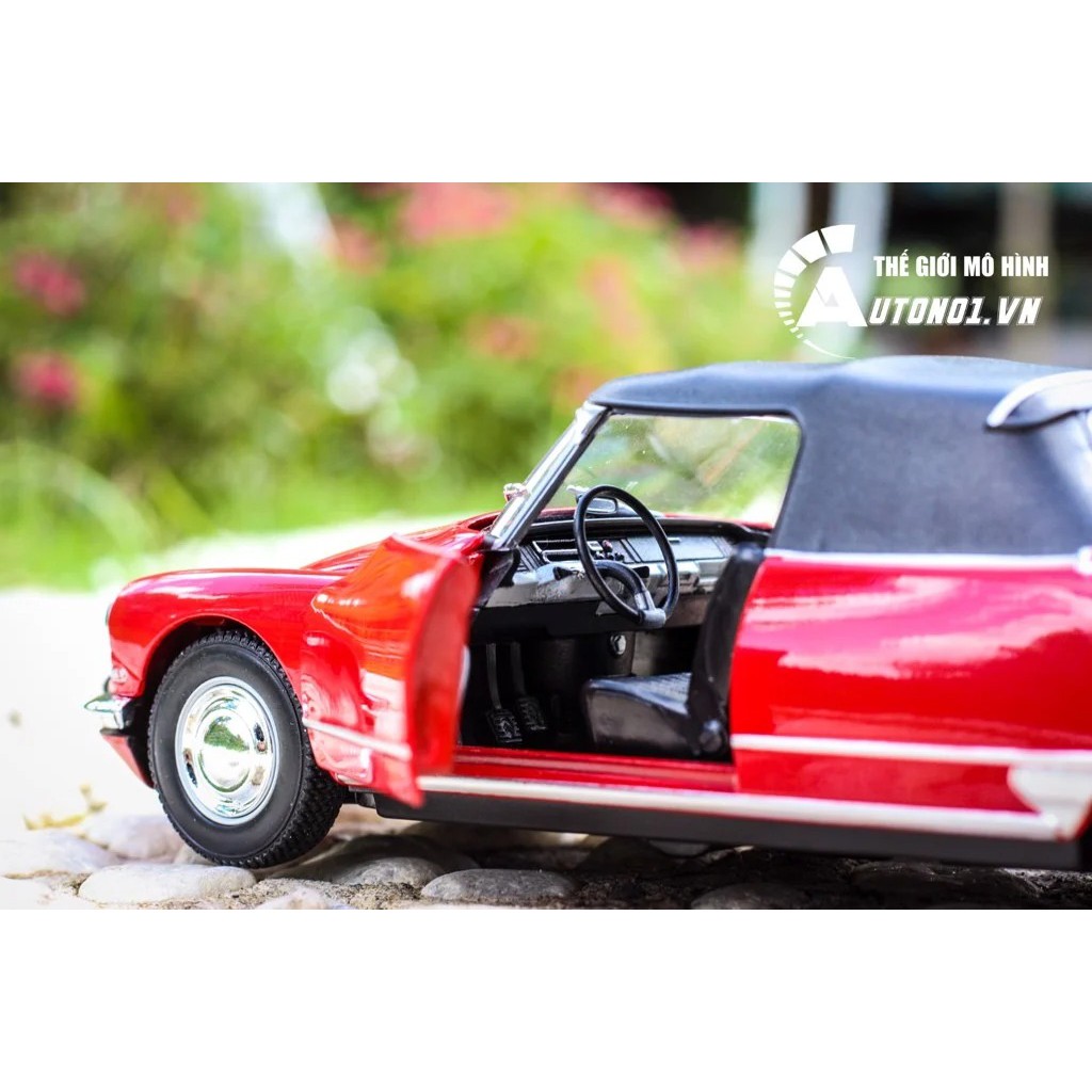 MÔ HÌNH XE CITROEN DS 19CABRIOLET RED 1:24 WELLY 7024